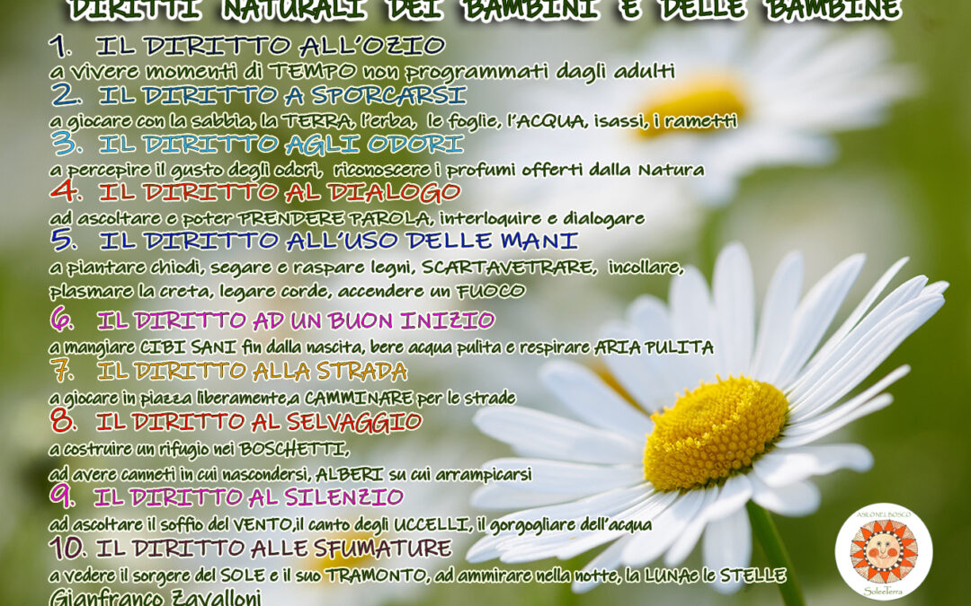 MANIFESTO DEI DIRITTI NATURALI DEI BAMBINI E DELLE BAMBINE